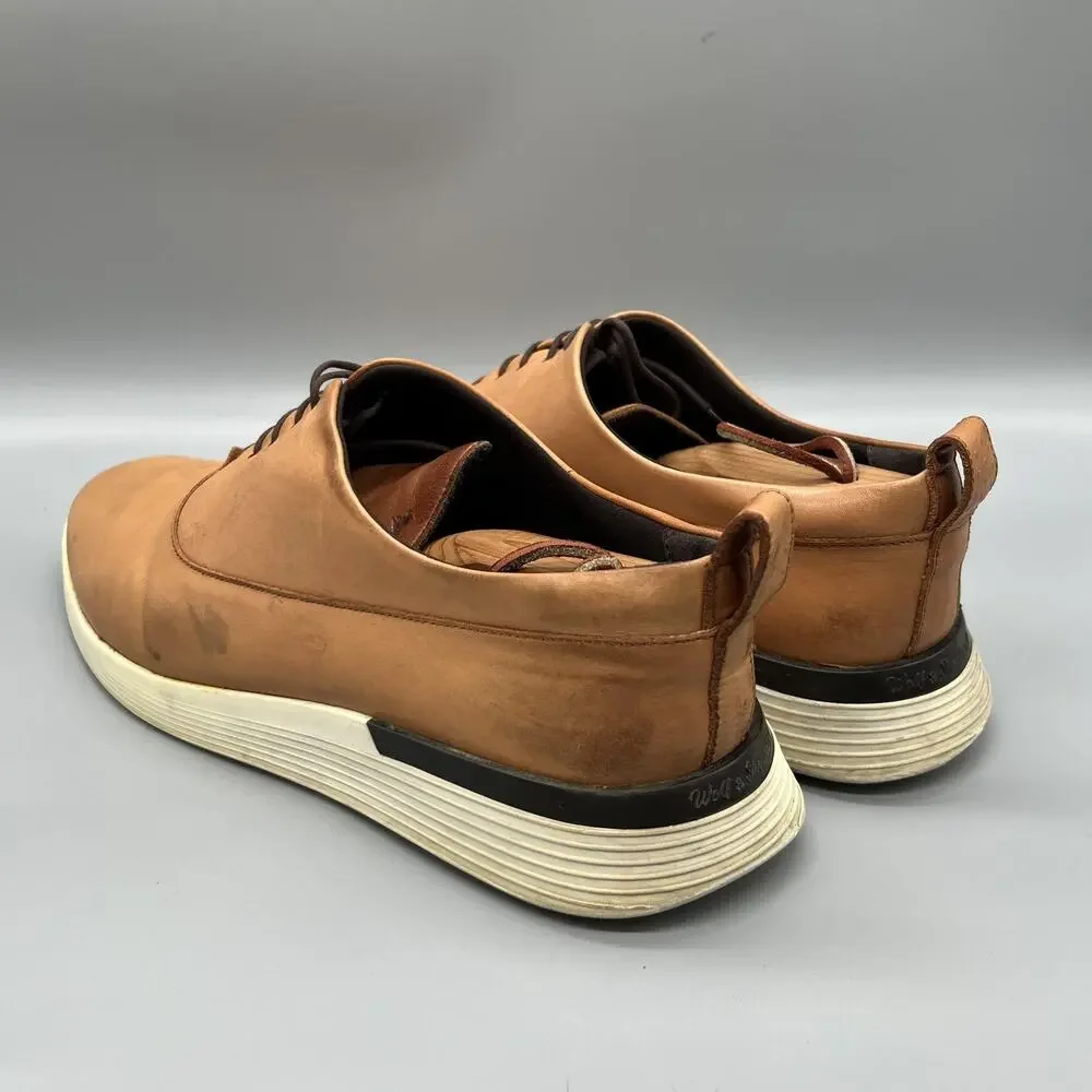 Wolf & Shepherd Shoes Mens 11 Brown Leather Low Top Casual Sneakers Comfort